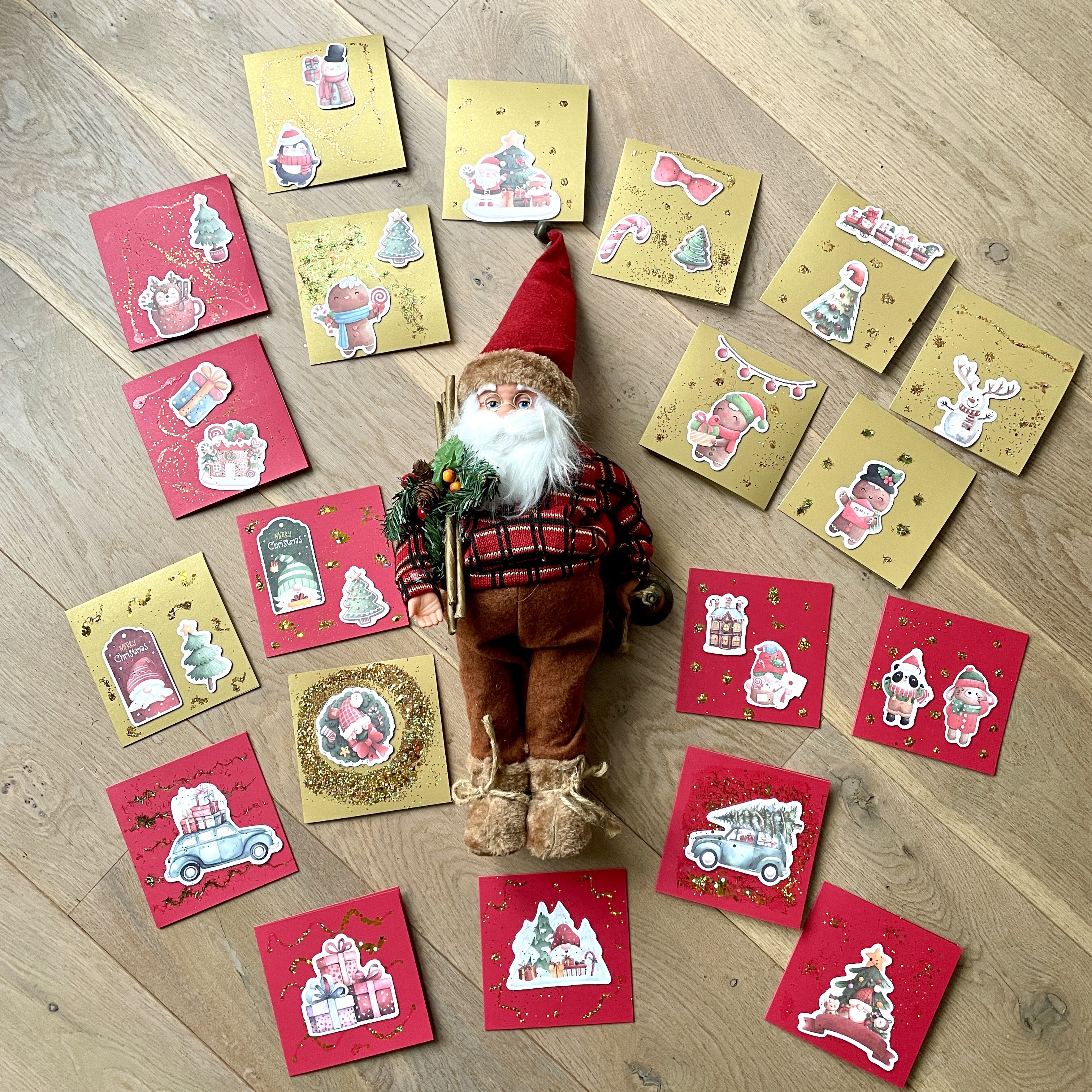 Kerstkaarten knutselen met kids